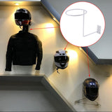 Maxbell Motorcycle Wall Mounted Wall Hooks Hat Rack Helmet Storage Holder White - Aladdin Shoppers