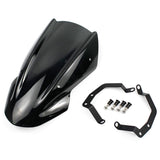 Maxbell Motorcycle Wind Deflectors +bracket for Kawasaki Z650 Z-650 2017- 2019 Black - Aladdin Shoppers