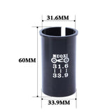 Maxbell MTB Road Bike Seatpost Reducer Tube Shim Sleeve Seat Post Adapter 31.6mm to 33.9mm Black Suit for MTB Bike, Mountain Bike, Road Bike - Aladdin Shoppers