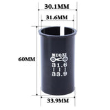 Maxbell MTB Road Bike Seatpost Reducer Tube Shim Sleeve Seat Post Adapter 31.6mm to 33.9mm Black Suit for MTB Bike, Mountain Bike, Road Bike - Aladdin Shoppers