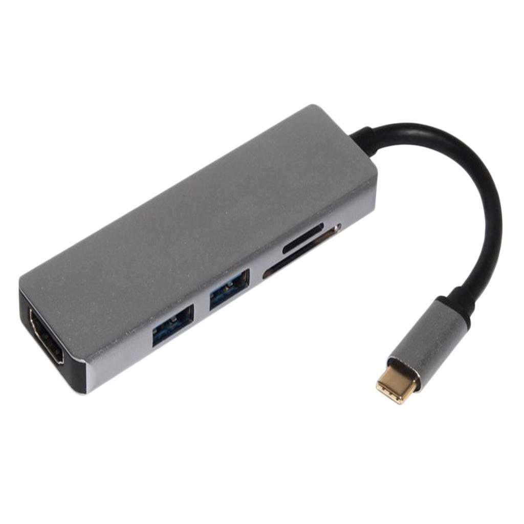 Maxbell Multi-function 5-in-1 Type c to HDMI USB3.1 SD TF Adapter for Macbook Air - Aladdin Shoppers
