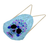 Maxbell Multi-Function Drawstring Bag Storge Bag Skull Gym Travel Backpack Blue - Aladdin Shoppers