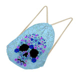 Maxbell Multi-Function Drawstring Bag Storge Bag Skull Gym Travel Backpack Blue - Aladdin Shoppers