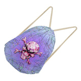 Maxbell Multi-Function Drawstring Bag Storge Bag Skull Gym Travel Backpack Deep Purple - Aladdin Shoppers