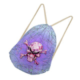 Maxbell Multi-Function Drawstring Bag Storge Bag Skull Gym Travel Backpack Deep Purple - Aladdin Shoppers