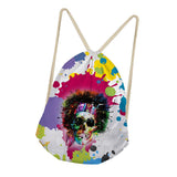 Maxbell Multi-Function Drawstring Bag Storge Bag Skull Gym Travel Backpack Explosive - Aladdin Shoppers