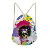 Maxbell Multi-Function Drawstring Bag Storge Bag Skull Gym Travel Backpack Explosive - Aladdin Shoppers