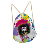 Maxbell Multi-Function Drawstring Bag Storge Bag Skull Gym Travel Backpack Explosive - Aladdin Shoppers