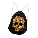 Maxbell Multi-Function Drawstring Bag Storge Bag Skull Gym Travel Backpack Lion