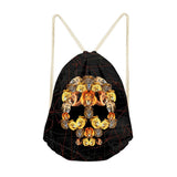 Maxbell Multi-Function Drawstring Bag Storge Bag Skull Gym Travel Backpack Lion - Aladdin Shoppers
