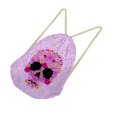 Maxbell Multi-Function Drawstring Bag Storge Bag Skull Gym Travel Backpack Pink - Aladdin Shoppers