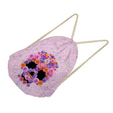 Maxbell Multi-Function Drawstring Bag Storge Bag Skull Gym Travel Backpack Rose Pink - Aladdin Shoppers