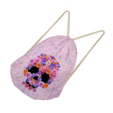 Maxbell Multi-Function Drawstring Bag Storge Bag Skull Gym Travel Backpack Rose Pink - Aladdin Shoppers