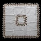 Maxbell Multi-Purpose Lace Tablecloth Dinner Picnic Table Cloth white 130X130cm - Aladdin Shoppers
