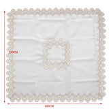 Maxbell Multi-Purpose Lace Tablecloth Dinner Picnic Table Cloth white 130X130cm - Aladdin Shoppers