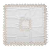 Maxbell Multi-Purpose Lace Tablecloth Dinner Picnic Table Cloth white 130X130cm - Aladdin Shoppers