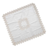 Maxbell Multi-Purpose Lace Tablecloth Dinner Picnic Table Cloth white 130X130cm - Aladdin Shoppers