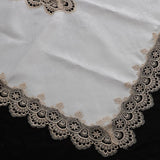 Maxbell Multi-Purpose Lace Tablecloth Dinner Picnic Table Cloth white 130X130cm - Aladdin Shoppers