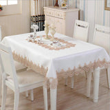 Maxbell Multi-Purpose Lace Tablecloth Dinner Picnic Table Cloth white 130X180cm - Aladdin Shoppers