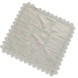 Maxbell Multi-Purpose Lace Tablecloth Dinner Picnic Table Cloth Yellow 110X110cm - Aladdin Shoppers