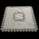 Maxbell Multi-Purpose Lace Tablecloth Dinner Picnic Table Cloth Yellow 110X110cm - Aladdin Shoppers