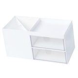 Maxbell Multifunctional Household Office Supplies 2 Drawers Desktop Organizer White - Aladdin Shoppers