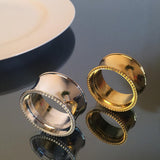 Maxbell Napkin Serviette Ring Table Adornment for Wedding Party FKD092 Gold - Aladdin Shoppers