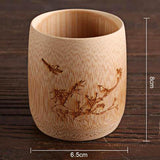Maxbell Natural Bamboo Drinking Cup Beer Juice Mug Cup Wooden Tea Cup Sake Cups F - Aladdin Shoppers