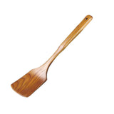 Maxbell Natural Solid Wooden Slice Turner Kitchen Cooking Serving Wood Spatula A - Aladdin Shoppers