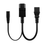 Maxbell New IEC320-C14 TO C13+C7 Power Adapter Cord Male to Female 3-pin UPS Server - Aladdin Shoppers