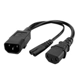 Maxbell New IEC320-C14 TO C13+C7 Power Adapter Cord Male to Female 3-pin UPS Server - Aladdin Shoppers
