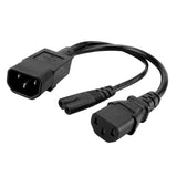 Maxbell New IEC320-C14 TO C13+C7 Power Adapter Cord Male to Female 3-pin UPS Server - Aladdin Shoppers