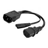 Maxbell New IEC320-C14 TO C13+C7 Power Adapter Cord Male to Female 3-pin UPS Server - Aladdin Shoppers