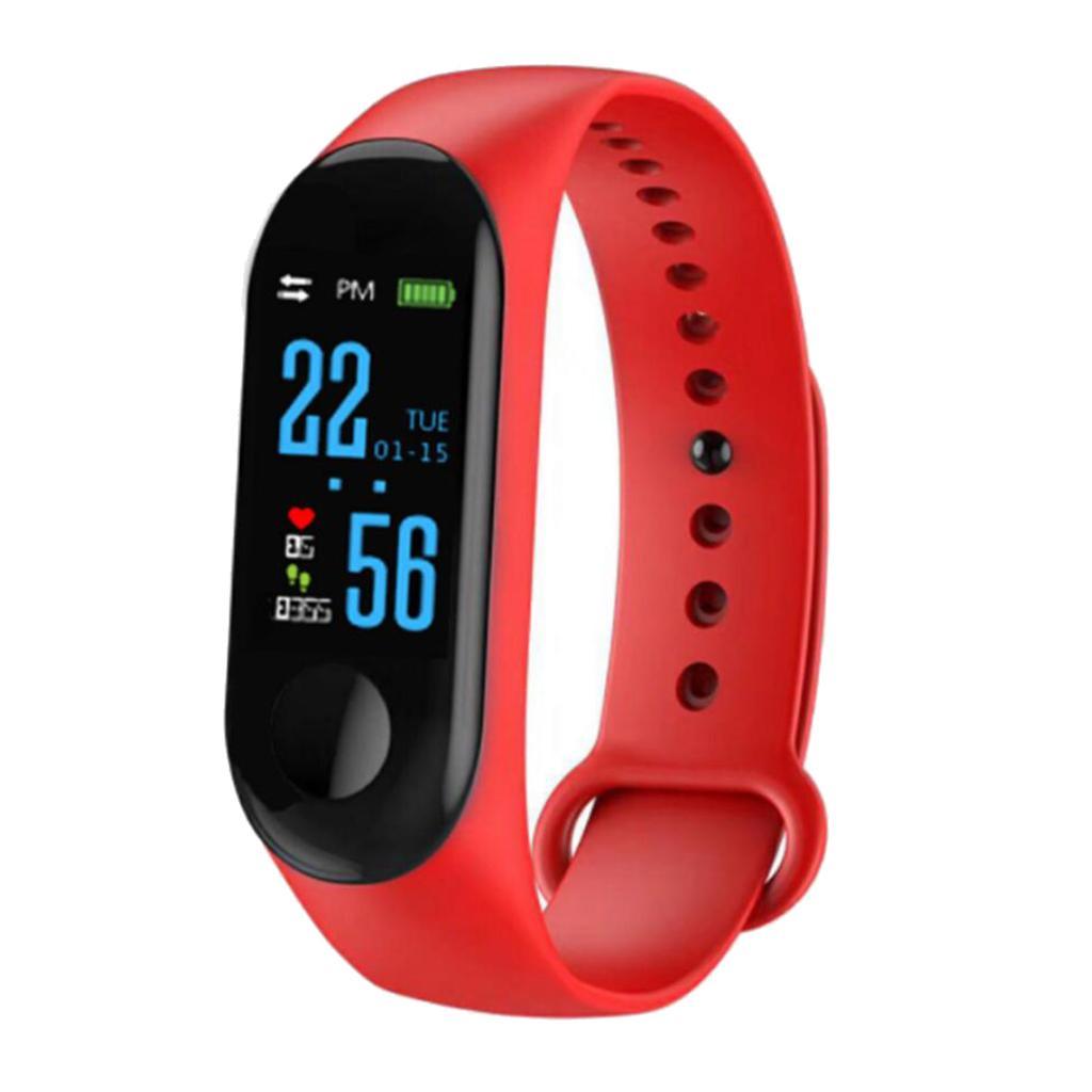 Maxbell New M3S Intelligent Sports Ring Watchband Color Screen Bluetooth Red - Aladdin Shoppers