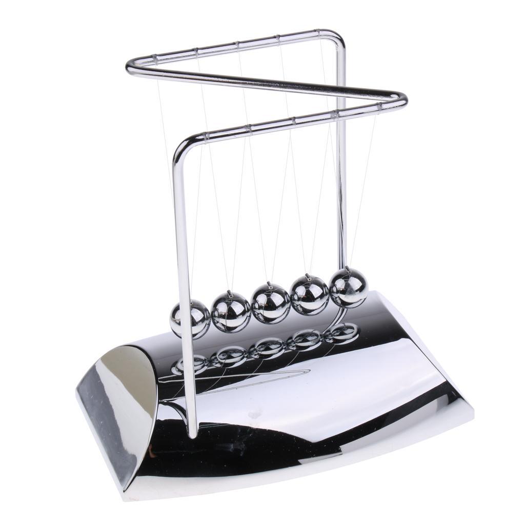 Maxbell Newton's Cradle Newtons Pendulum Balance Balls Pendulum Physics Science Toy Teaching Aids Office Desk Decoration Mirror Base - Aladdin Shoppers