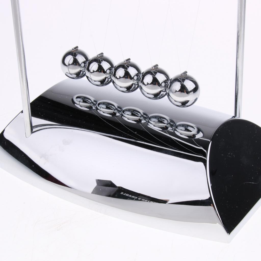Maxbell Newton's Cradle Newtons Pendulum Balance Balls Pendulum Physics Science Toy Teaching Aids Office Desk Decoration Mirror Base - Aladdin Shoppers