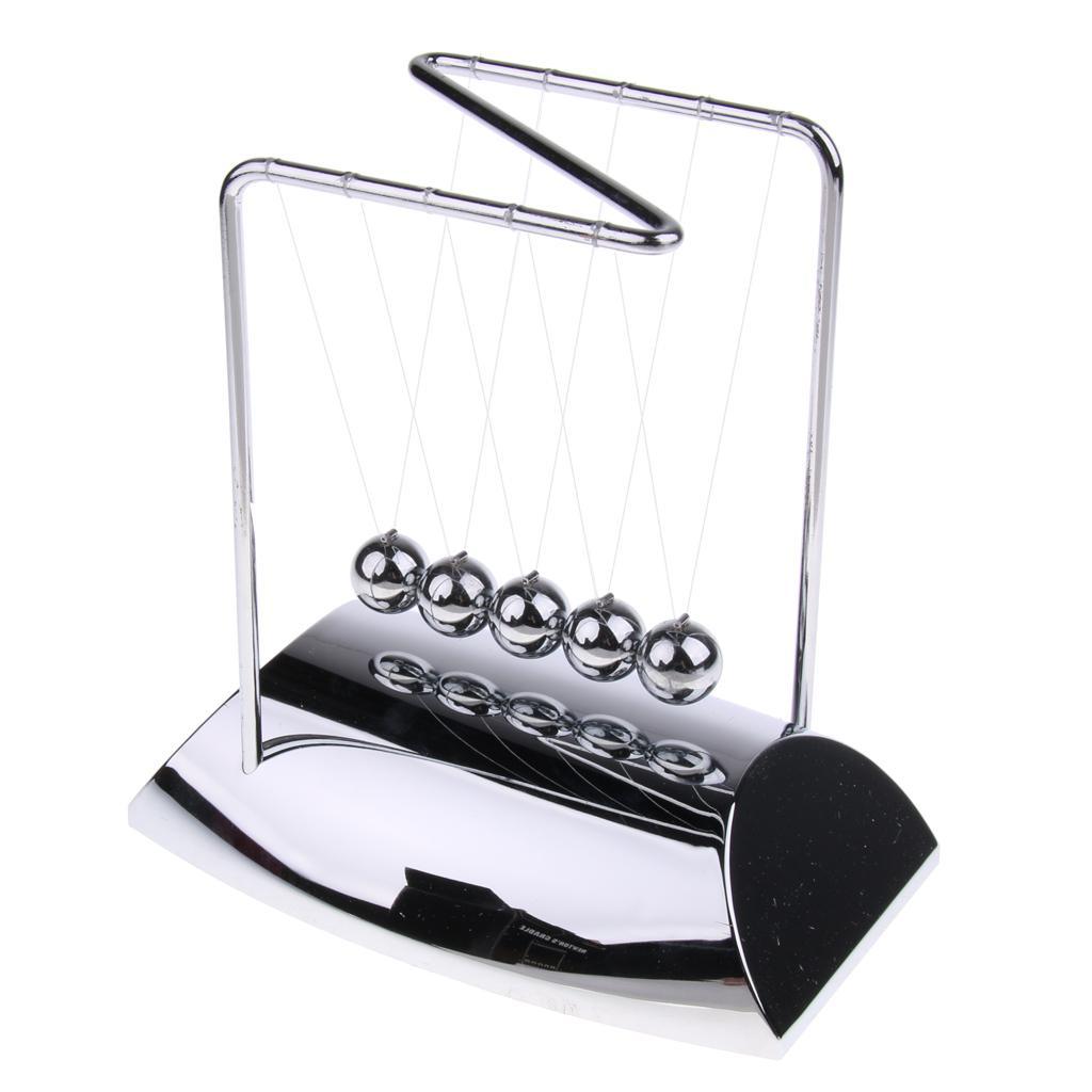 Maxbell Newton's Cradle Newtons Pendulum Balance Balls Pendulum Physics Science Toy Teaching Aids Office Desk Decoration Mirror Base - Aladdin Shoppers
