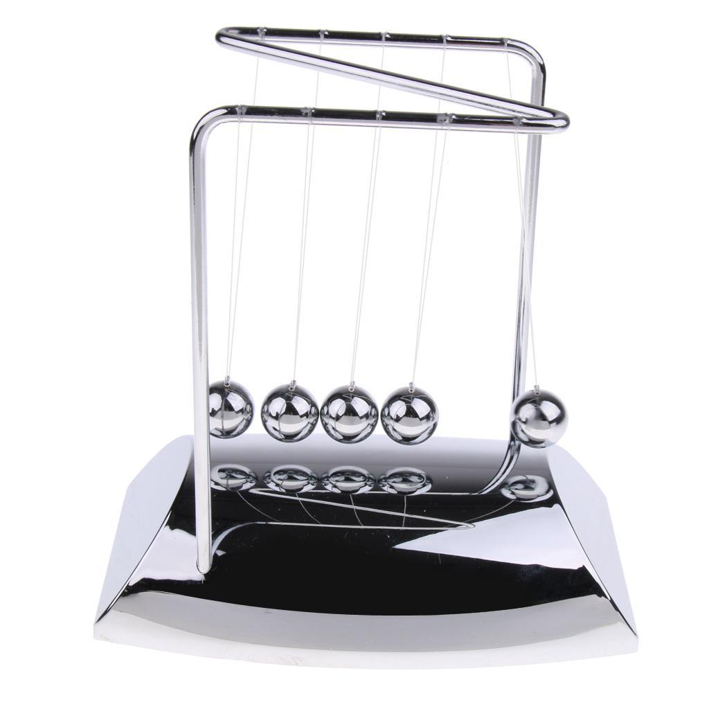 Maxbell Newton's Cradle Newtons Pendulum Balance Balls Pendulum Physics Science Toy Teaching Aids Office Desk Decoration Mirror Base - Aladdin Shoppers
