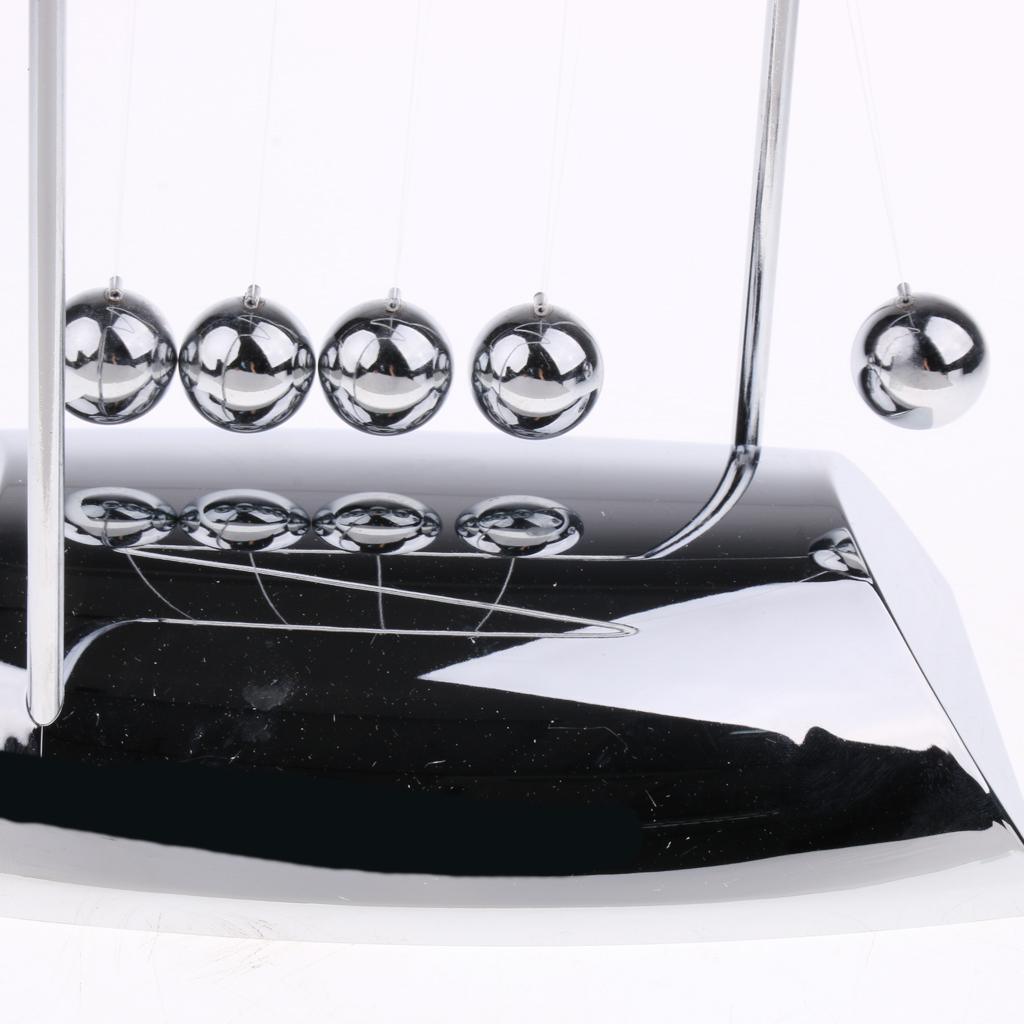 Maxbell Newton's Cradle Newtons Pendulum Balance Balls Pendulum Physics Science Toy Teaching Aids Office Desk Decoration Mirror Base - Aladdin Shoppers
