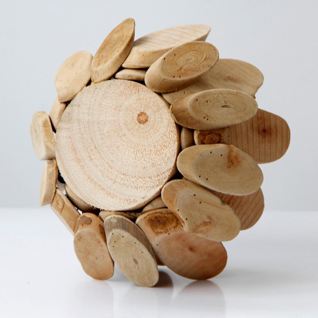 Maxbell Nordic Pastoral Style Wooden Petal Candlestick Decorative Ornament style 01 - Aladdin Shoppers