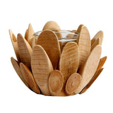 Maxbell Nordic Pastoral Style Wooden Petal Candlestick Decorative Ornament style 01 - Aladdin Shoppers
