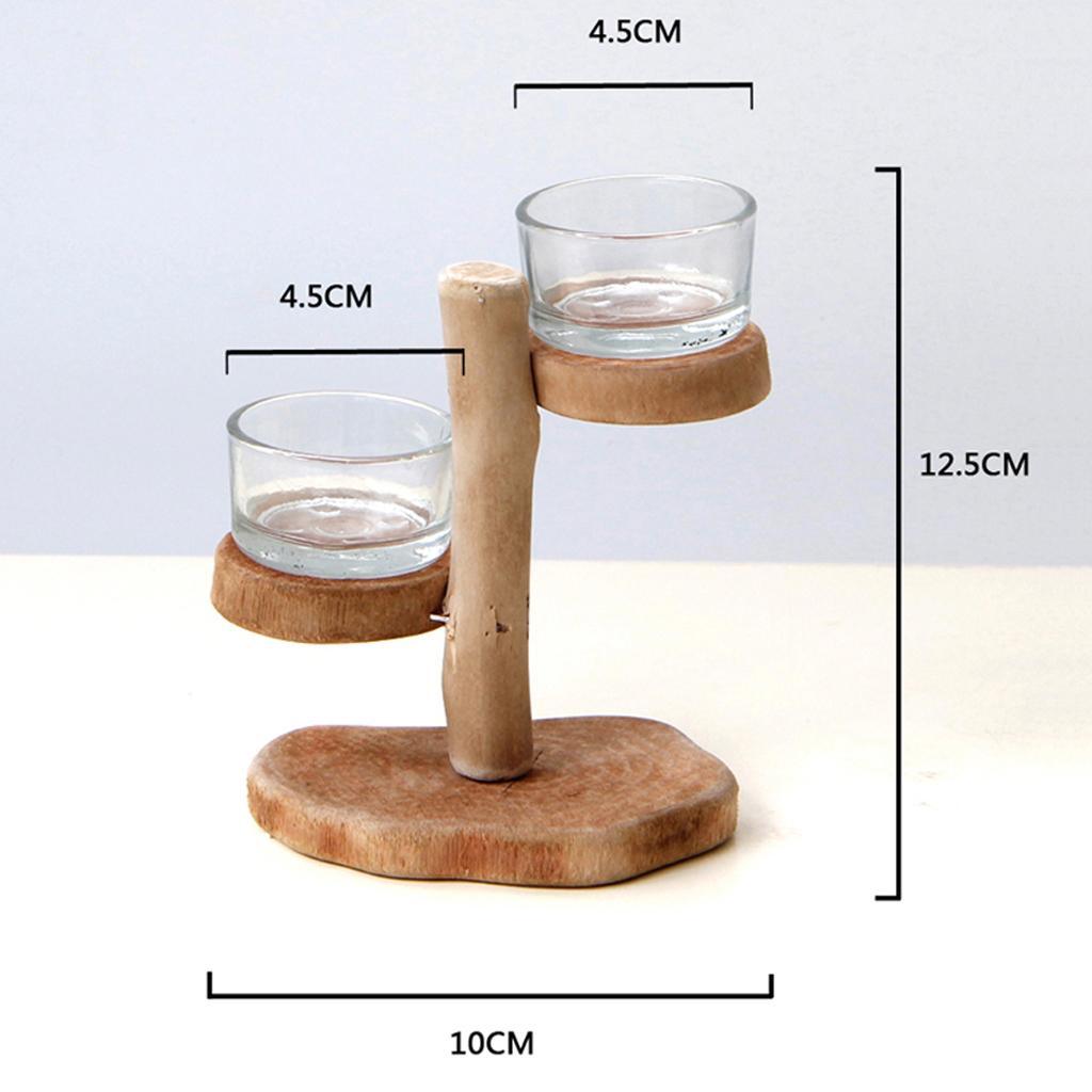 Maxbell Nordic Pastoral Style Wooden Petal Candlestick Decorative Ornament style 03 - Aladdin Shoppers