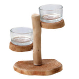 Maxbell Nordic Pastoral Style Wooden Petal Candlestick Decorative Ornament style 03 - Aladdin Shoppers