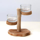 Maxbell Nordic Pastoral Style Wooden Petal Candlestick Decorative Ornament style 03 - Aladdin Shoppers