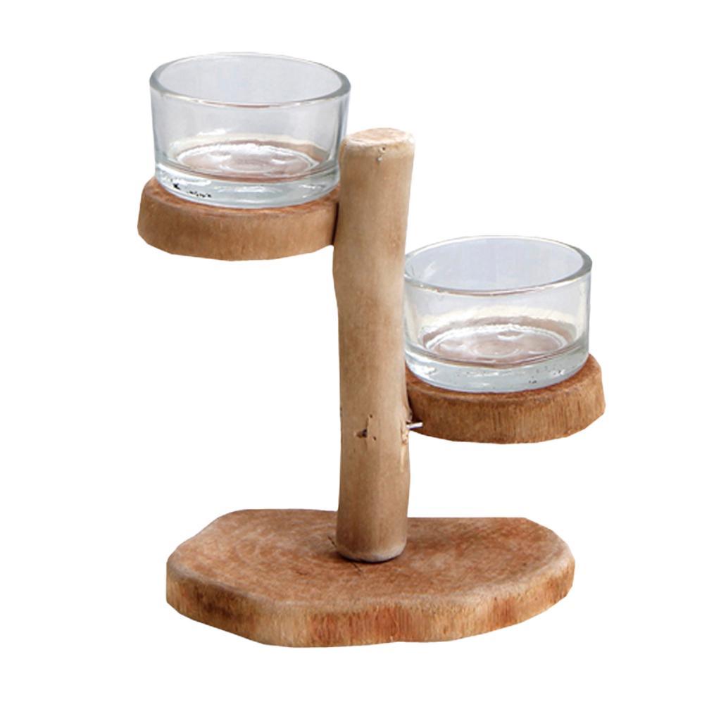 Maxbell Nordic Pastoral Style Wooden Petal Candlestick Decorative Ornament style 03 - Aladdin Shoppers