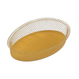 Maxbell Nordic Style Fruit Snack Basket Bowl Large Capacity Living Room Decor Golden Oval L - Aladdin Shoppers