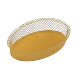 Maxbell Nordic Style Fruit Snack Basket Bowl Large Capacity Living Room Decor Golden Oval L - Aladdin Shoppers