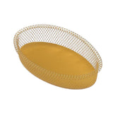 Maxbell Nordic Style Fruit Snack Basket Bowl Large Capacity Living Room Decor Golden Oval L - Aladdin Shoppers