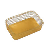 Maxbell Nordic Style Fruit Snack Basket Bowl Large Capacity Living Room Decor Golden Rectangle L - Aladdin Shoppers