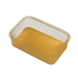 Maxbell Nordic Style Fruit Snack Basket Bowl Large Capacity Living Room Decor Golden Rectangle L - Aladdin Shoppers